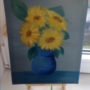 Słoneczniki obraz płótno farby olejne 