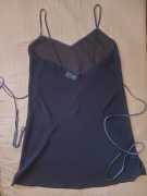 Calvin Klein koszulka nocna halka szara wiązanie w talii okazja S 36 M 38