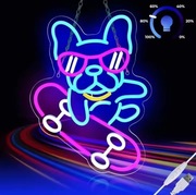 NEON BULDOG FRANCUSKI PIES LAMPKA LED USB NA PREZENT 