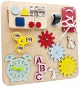 Tablica Sensoryczna Manipulacyjna Montessori Dla Dzieci 30x30 cm