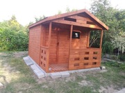 Domek ogrodowy działkowy z tarasem 