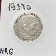 2 Reichsmark Niemcy 1937 G Nr 6 Srebro Ag