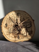 Zegar wypalany ręcznie pirografia NEGAN LUCILLE dla fana the walking dead 