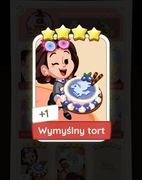 Monopoly GO Zestaw Set 15 Naklejka Karta 4* Wymyślny tort