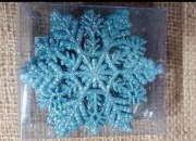 Zestaw 24 szt. śnieżynek brokatowych