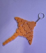 Brelok Płaszczka 3D – elastyczny gadżet do kluczy / plecaka / fidget