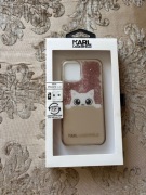 etui plecki iphone 12 mini Karl kot brokat