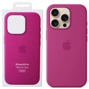 Silikonowe etui Apple iPhone 16 Pro z MagSafe - Fuchsia (fuksja)