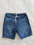 Niebieskie granatowe krótkie spodenki szorty jeansowe H&M 140