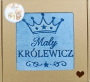 Kocyk z haftem dla chłopca – „Mały Królewicz”, kocyk dziecięcy