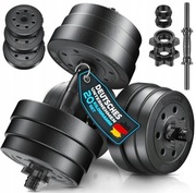 RESPORT ZESTAW HANTLI REGULOWANYCH 20KG 2x HANTLA KRÓTKA SIŁOWNIA DOMOWA