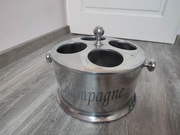 Schładzacz szampana na 4 butelki, srebrny , do schładzania 