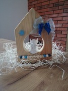 Drewniane dekoracje domki dla dzieci 