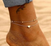 Złota bransoletka na kostkę