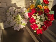 Kwiaty że wstążki