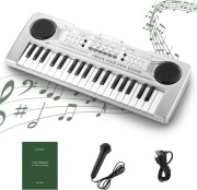 LUCMO Klawiatura z 37 klawiszami, fortepian, dla dzieci, cyfrowe pianino
