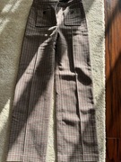 Sezane Dan trousers, wełna, eleganckie spodnie kratka r. 34, na podszewce