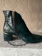 Botki zielone ze skóry