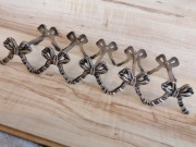 POSREBRZANE KOZIOŁKI PODPÓRKI POD SZTUĆCE KOKARDKI STYL WMF