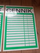 Cennik Sklepowy/Barowy 