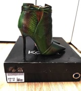 Piękne Botki Kazar wysokie szpilki skóra roz.37