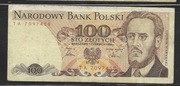 Polska  PRL100 zł   Seria  TA