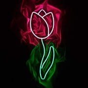 NEON TULIPAN KWIAT dekoracja lampa