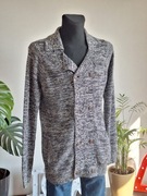 Sweter męski dwurzędowy z kołnierzykiem elegancki XL 42 alcott kardigan