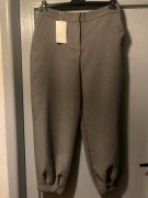 ZARA spodnie joggery szerokie casual oversize beżowe taupe