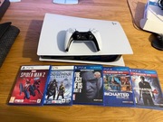 PlayStation 5 + DYSK 1TB NVMe + God of War, Spider-Man 2, TLOU 2!