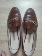 Klasyczne skórzane mokasyny Zara Basic - rozmiar 37