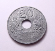 Francja 20 centimes 1941 ŁADNA!