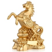 Złota Figurka Konia Bogactwa Feng Shui – Talizman Sukcesu