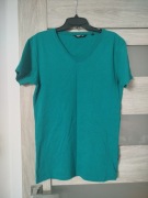 KOSZULKA MĘSKA CROPP M MORSKA ZIELONA T-SHIRT V-NECK