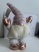 Krasnal ozdoba pudrowy róż