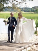 Suknia ślubna muślinowa KINGA 2025 rozmiar 34-36