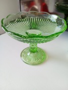 Stara zabytkowa zielona patera Ząbkowice 