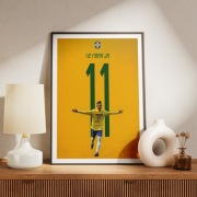 Neymar Jr koszulka, plakat A3, obraz, Brazylia