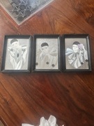 obrazki w ramkach Paź 3 szt 