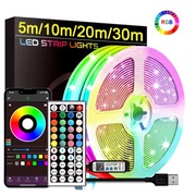 Taśmy LED RGB 30m Oświetlenie pokojowe LED z kontrolą aplikacji
