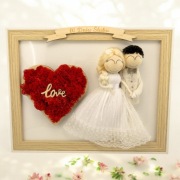 Ramka Para Młoda Makrama Chrobotek Ślub