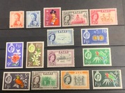 Fidżi 1959 Elżbieta II Piękny Pełny Zestaw do 1 Funta (Ptaki Papugi Mapy )