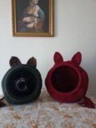 Domki dla kotòw ręcznie robiony 