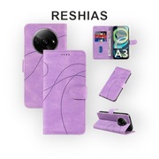 Etui + szkło Xiaomi Redmi A3, skórzane, portfelowe, z klapką na magnes