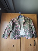 Bluza katanka dziewczęca szaro-różowa rozmiar 128