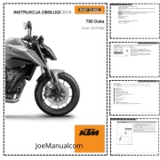 KTM 790 2018 Duke Motorcycle Operators Manual PL Instrukcja obsługi