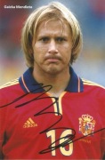 Gaizka MENDIETA autograf! zdjęcie 10x15 FC BARCELONA HISZPANIA