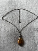 Orska biżuteria naszyjnik duży wisiorek z łańcuszkiem brąz 