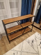 Regał wolnostojący 120cm brąz/czarny