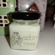 Świeca sojowa "Holy Flame" 70 ml, podziękowania I Komunia Święta, Robea